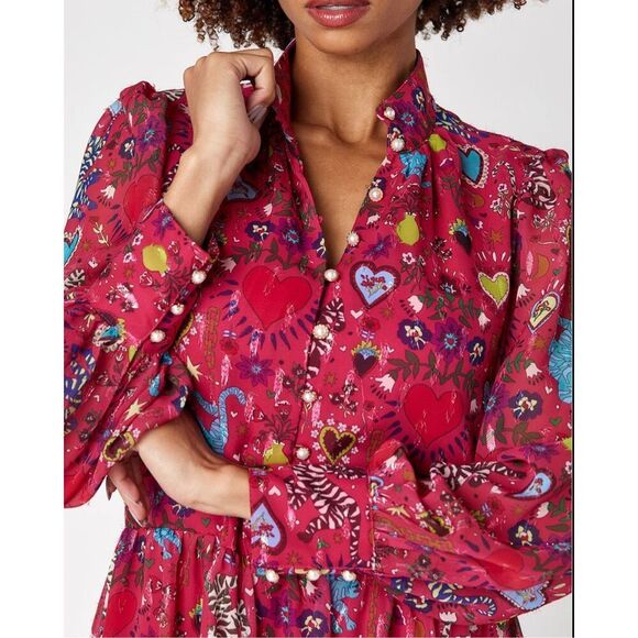 NWOT Crosby Blaise Blouse, XS, $225 E3 - Picture 1 of 8